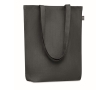 Hemp shopping bag with bottom gusset, 200 g/m2 colour black