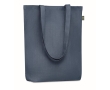 Hemp shopping bag with bottom gusset, 200 g/m2 colour blue