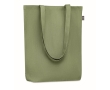 Hemp shopping bag with bottom gusset, 200 g/m2 colour green