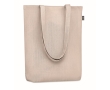 Hemp shopping bag with bottom gusset, 200 g/m2 colour beige