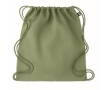 Eco-friendly drawstring bag in hemp for a eco look, 200 g/m2 colour green