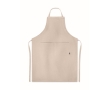 Eco kitchen apron with pockets and neck strap, 200 g/m2 colour beige
