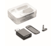 Set with webcam cover and data / audio blocker for employees colour black