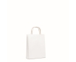 Small recycled paper bag in many colours, 90 g/m2 colour white