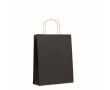 Medium size recycled paper bag, 90 g/m2 colour black