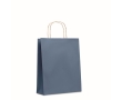 Medium size recycled paper bag, 90 g/m2 colour blue