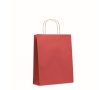 Medium size recycled paper bag, 90 g/m2 colour red