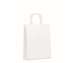 Medium size recycled paper bag, 90 g/m2 colour white