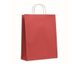 Large recycled paper bag in many colours, 90 g/m2 colour red