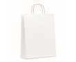 Large recycled paper bag in many colours, 90 g/m2 colour white