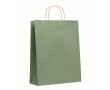 Large recycled paper bag in many colours, 90 g/m2 colour green