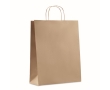 Large recycled paper bag in many colours, 90 g/m2 colour beige