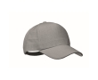 Cap with 5 panels and brass buckle colour grey
