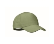 Cap with 5 panels and brass buckle colour green