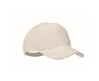 Cap with 5 panels and brass buckle colour beige