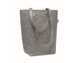 Reinforced shopping bag with long handles, made of felt, RPET colour grey
