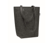 Reinforced shopping bag with long handles, made of felt, RPET colour dark grey