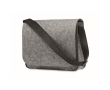 Recycled felt crossbody laptop bag with Velcro closure, 15\" colour grey