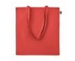 Economical organic tote bag in organic colours, 140 g/m2 colour red