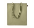 Economical organic tote bag in organic colours, 140 g/m2 colour green