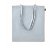 Economical organic tote bag in organic colours, 140 g/m2 colour light blue