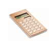 8-digit dual calculator in a sustainable bamboo design colour wood