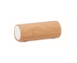 Speaker with cylindrical bamboo housing colour wood
