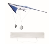 Kite with 2 handles as a toy for children and beach holidays colour royal blue