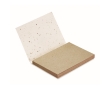 Memo pad with grass paper sticky notes and wildflower seeds colour white