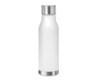 Translucent, frosted, smooth bottle in many colours, 600 ml colour transparent white