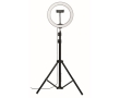 Set with LED light ring, tripod and holder for promotions colour black