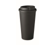 Double-walled coffee mug to go made of PP, 475 ml colour black
