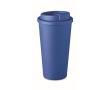 Double-walled coffee mug to go made of PP, 475 ml colour blue