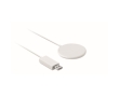 Magnetic wireless phone charger device for fast charging colour white