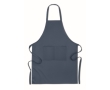 Kitchen apron with 2 front pockets, organic cotton, 200 g/m2 colour blue