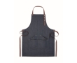 Denim kitchen apron with adjustable neck strap, 240 g/m2 colour blue