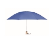Foldable automatic pocket umbrella, RPET, bamboo handle, Ø 107 colour royal blue
