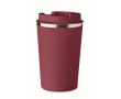 Double-walled thermal mug, stainless steel with logo, 350 ml colour burgundy