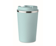 Double-walled thermal mug, stainless steel with logo, 350 ml colour bondi blue