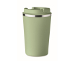 Double-walled thermal mug, stainless steel with logo, 350 ml colour mint green