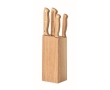 5-piece wooden knife set in a block as a promotional gift colour wood