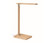 Foldable bamboo desk lamp with LED light and charging station colour wood