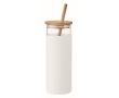 Cocktail glass, silicone sleeve, bamboo lid & straw, 450 ml colour white