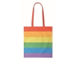 Tote bag with rainbow design and long handles, 200 g/m2 colour multicolour