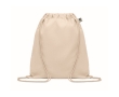 Drawstring bag, organic cotton, drawstring, natural tone, 140 g/m2 colour beige