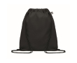 High-quality drawstring bag made of organic cotton, 140 g/m2 colour black