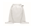 High-quality drawstring bag made of organic cotton, 140 g/m2 colour white