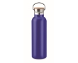 Stainless steel thermal bottle, bamboo lid and handle, 750 ml colour blue