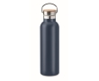 Stainless steel thermal bottle, bamboo lid and handle, 750 ml colour navy-blue