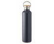Double-walled insulated bottle with bamboo lid and handle, 1 L colour ultramarine blue